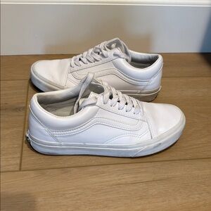 Vans Classic Old Skool sneakers white leather Size 7